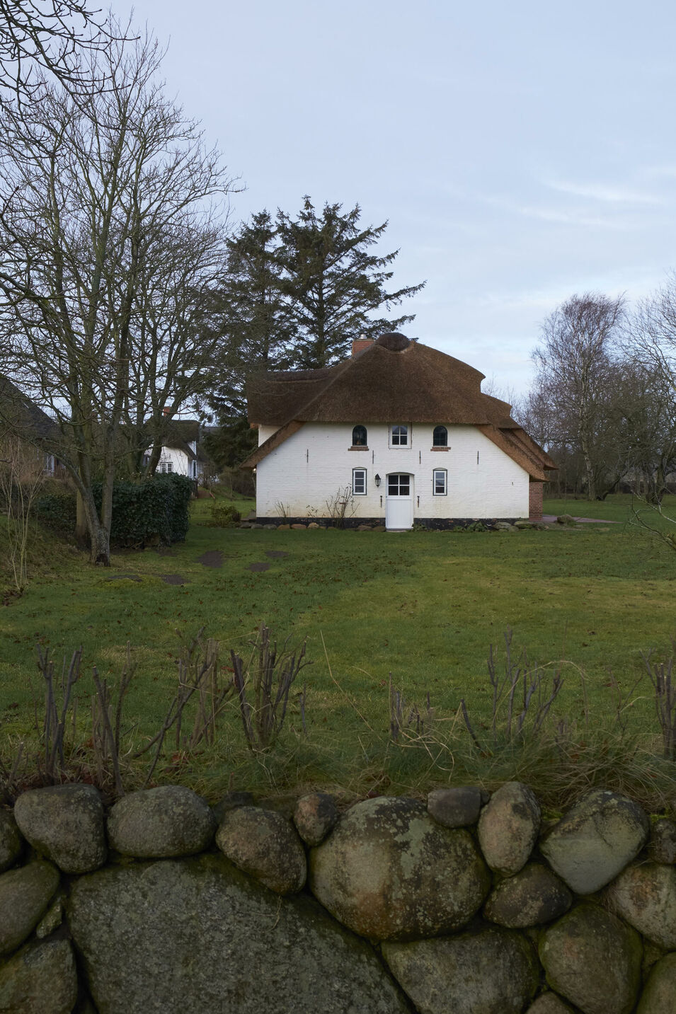 Typisches Reetdachhaus in Amrum.