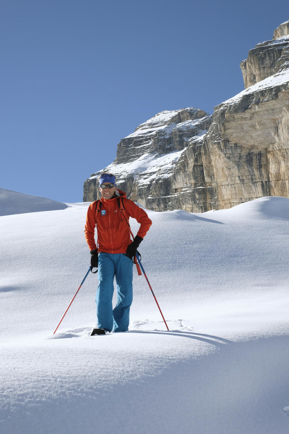Schneeschuhwanderung im Fanes Gebirge in Südtirol mit dem DAV Summit Club für das Magazin freundin.