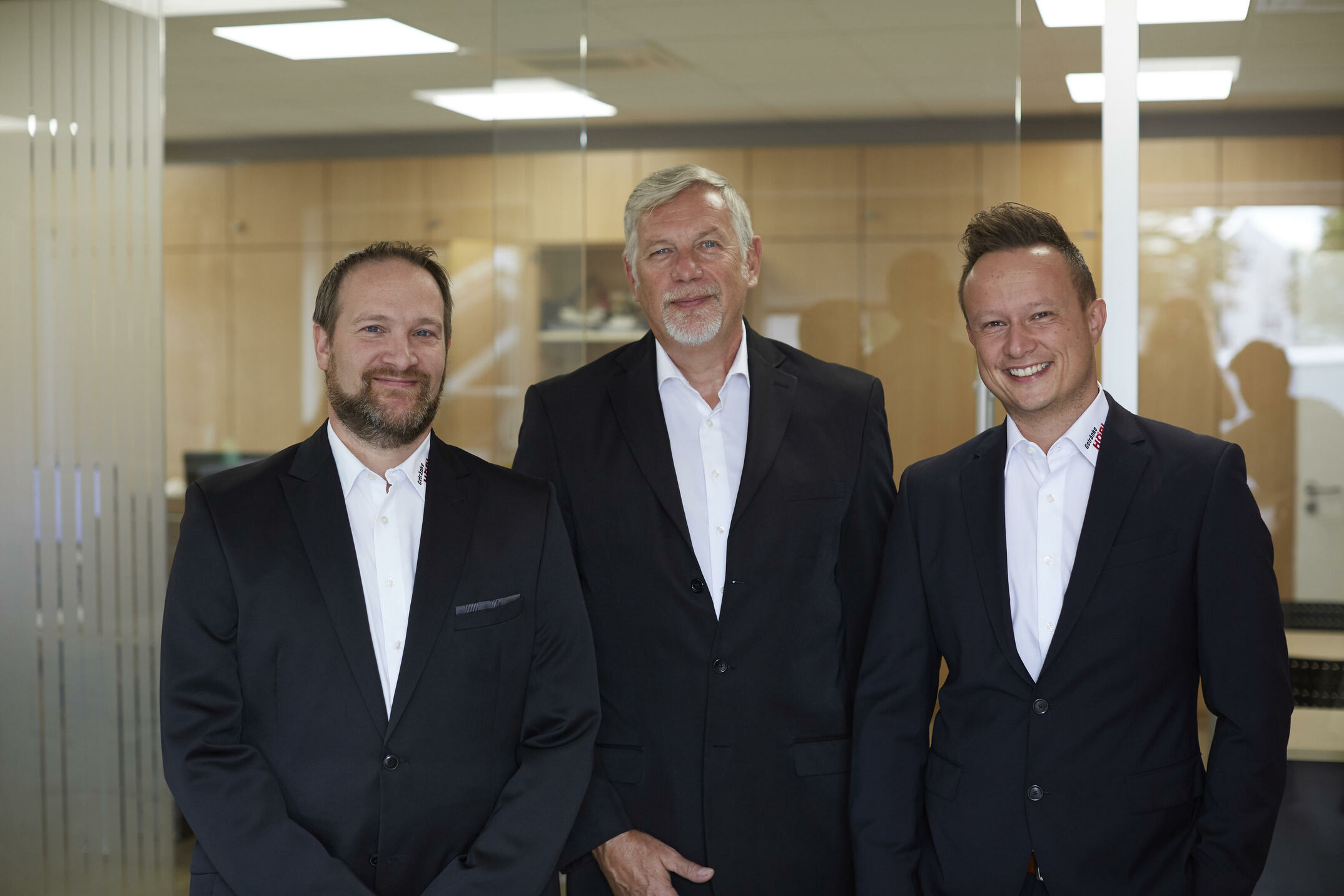 Vertriebsteam im Büro der Zentrale des Getränkeherstellers Hörl.